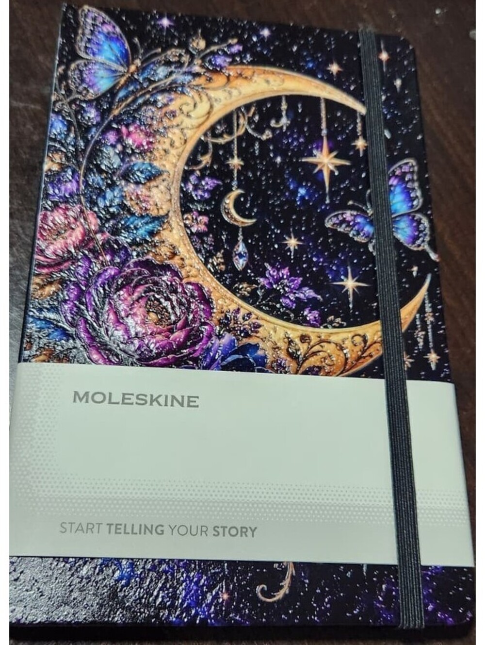 Moleskine Journal – Stunning 3D UV Printed Celestial Moon & Butterfly Design
